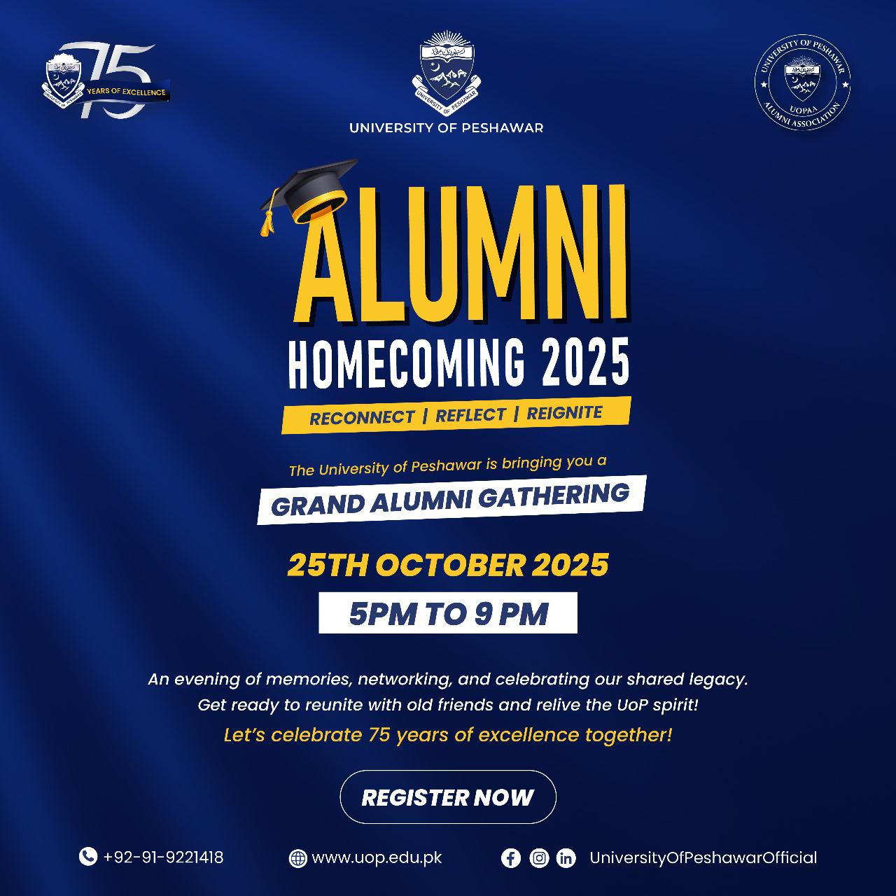 Alumni Home Coming 2025, The University of Peshawar is Bringing You a Grand Alumni Gathering